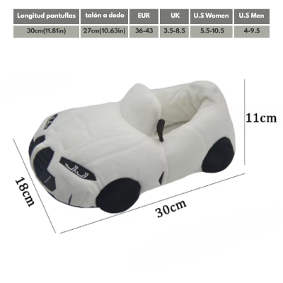 Pantuflas de Invierno con Forma de Coches